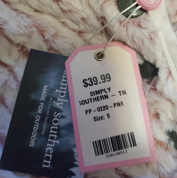 Womens Simply Southern Pink Sherpa Fleece sz Small NWT - Picture 5 of 5
